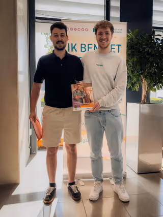 Wouter en Timo op de dag van de inschrijving bij de KvK